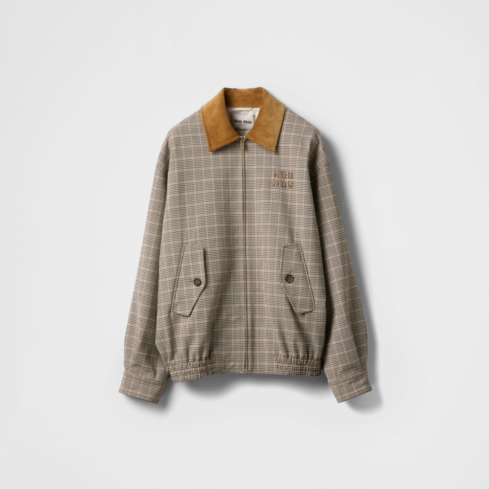 Miu Miu Checked double weave blouson jacket It36 - Picture 3 of 10